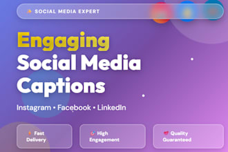 write 10 engaging social media captions for instagram or facebook