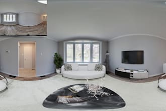 do virtual staging for 360 panorama real estate images