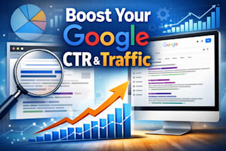 boost your google serp ctr ranking click with real human traffic