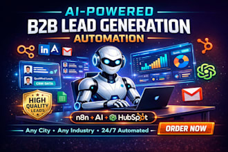 build n8n automation for b2b lead generation and hubspot CRM