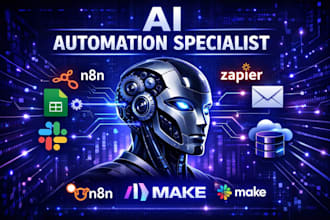 build custom ai agents and make com workflows for business automation