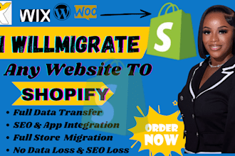 migrate wordpress to shopify, wix to shopify, woocommerce to shopify migration