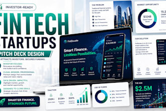 design UK USA ca asia fintech investor pitch deck for your startup business