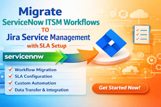 migrate servicenow itsm workflows to jira service management with sla setup