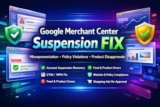 fix google merchant center suspension, misinterpretation, approve products feed