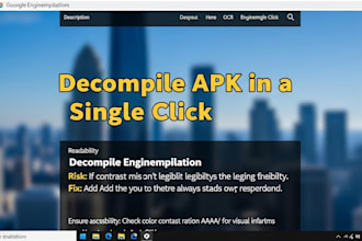 decompile, recompile apk or app bundle with source code android app modification