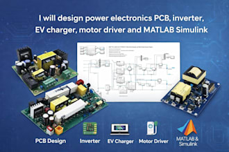 design power electronic pcb inverter ev charger motor driver and matlab simulink