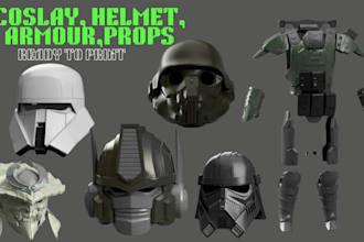 create 3d mask, 3d helmet, custom printable 3d mask for 3d printing