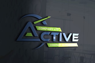 create modern 3d professional business logo design