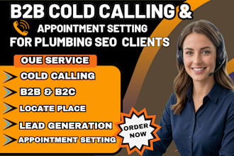 b2b cold calling, appointment setting to get plumbing clients for SEO agencies
