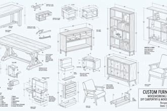 design custom furniture woodworking plans for DIY carpentry and wood projects