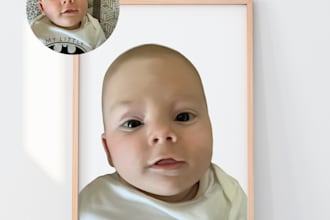 create custom digital portrait from photo