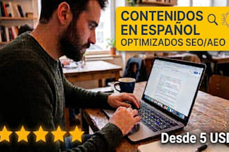 write articles about the internet, apps, and technology in spanish with SEO aeo