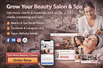 be your beauty salon social media marketing manager, skincare, spa and beauty