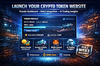 build crypto token presale website memecoin website with wallet connect ico dapp