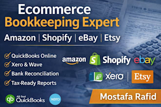 do ecommerce bookkeeping for amazon, shopify, ebay, etsy