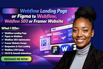 design a responsive webflow website or webflow seo expert and figma to webflow