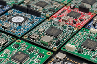 help you to design electronics boards, pcb modules with microcontroller firmware