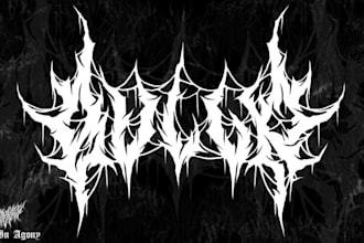 create gothic, black metal, death metal font logo