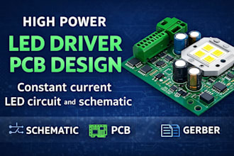 design a high power led driver pcb, constant current led circuit and schematic