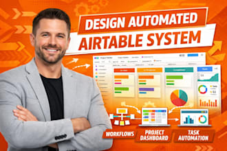 design automated airtable system with workflows project management dashboard