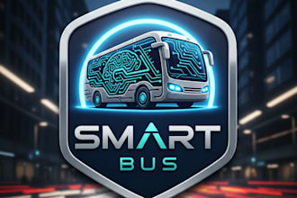 design a modern and innovative smart bus logo for your brand