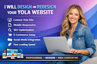 design or redesign a professional yola website for your business