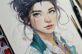 paint watercolor illustration and watercolor art
