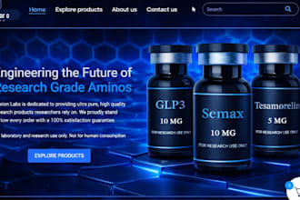 peptide website, research peptide website, supplement store, nutraceutical store