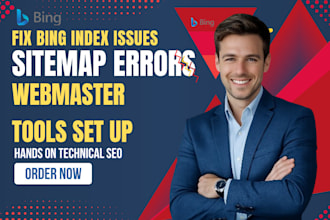 fix bing index, sitemap errors, webmaster tools setup for indexing, seo