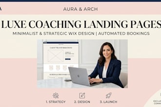 design a luxe wix landing page for your coaching business