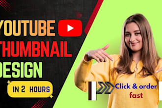design attractive youtube thumbnail