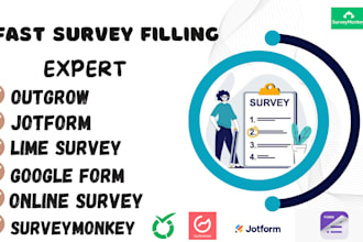 fill online survey google form surveymonkey jotform lime survey tally outgrow