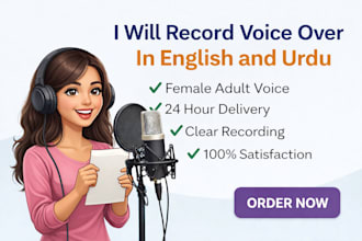 do english and urdu voice over recording