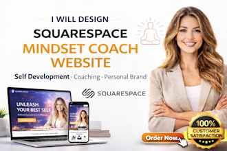 design squarespace mindset coach website self development coaching website