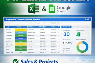 build a custom sales or project  tracking spreadsheet