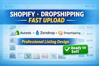 upload optimize shopify dropshipping products from autods zendrop cj dropship