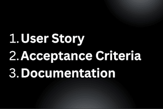 do the documentation of your business ideas as user stories