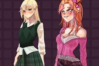 draw custom character design, oc and nsfw art