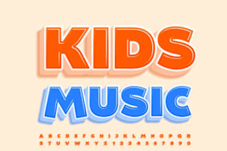 write, sing produce catchy nursery rhymes, educational songs as a songwriter