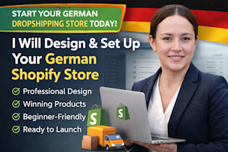 design german shopify store, set up beginner german shopify dropshipping store
