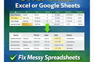 clean, organize, and format your excel spreadsheet
