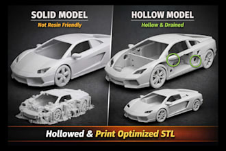repair, modify and optimize car stl files for resin and fdm printing