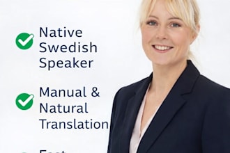 translate english to swedish manually and naturally