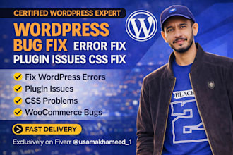 fix wordpress bugs, errors, css issues and website problems