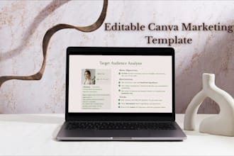 create an editable canva digital marketing portfolio template