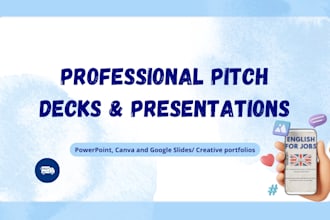 design your presentation, pitch deck, or creative portfolio