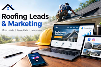 generate roofing leads construction social media marketing roofing website