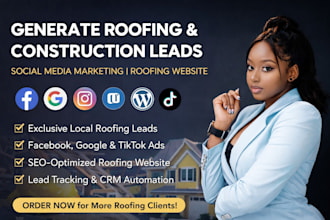 generate roofing leads construction social media marketing roofing website