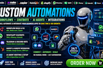 build n8n automation whatsapp chatbot zapier hubspot vps open claw shopify bot